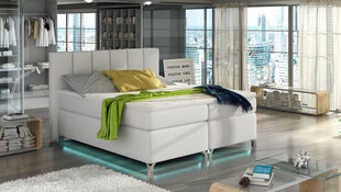 Кровать  Basilio LED, 180х200 см, белая цена и информация | Кровати | hansapost.ee