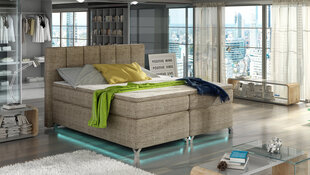 Кровать  Basilio LED, 160х200 см, бежевый цена и информация | Кровати | hansapost.ee