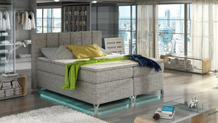 Кровать  Basilio LED, 180х200 см, серая цена и информация | Кровати | hansapost.ee