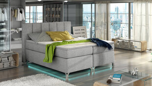 Кровать  Basilio LED, 140х200 см, серая цена и информация | Кровати | hansapost.ee