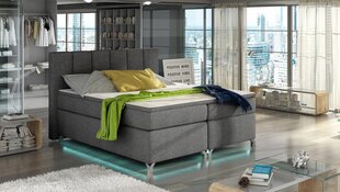 Кровать  Basilio LED, 140х200 см, серая цена и информация | Кровати | hansapost.ee