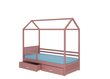Voodi Adrk Furniture Rose koos küljekaitsega, 90x200 cm, roosa hind ja info | Lastevoodid | hansapost.ee