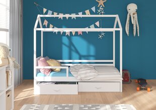 Кровать ADRK Furniture Rose 90x200 см с боковой защитой, белая цена и информация | Детские кровати | hansapost.ee