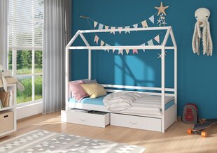 Кровать ADRK Furniture Rose 90x200 см, белая цена и информация | Детские кровати | hansapost.ee