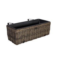 Rõdu lillekast WICKER 60x19xH18cm, tumepruun hind ja info | Lillepotid | hansapost.ee