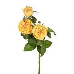 Искусственный цветок РОЗА 70см, жёлтый цена и информация | Искусственные цветы | hansapost.ee