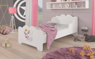 Lastevoodi ADRK Furniture Ximena Cat, 80x160 cm, valge цена и информация | Детские кровати | hansapost.ee