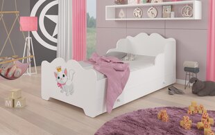 Lastevoodi ADRK Furniture Ximena Cat, 70x140 cm, valge цена и информация | Детские кровати | hansapost.ee