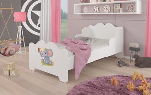 Lastevoodi ADRK Furniture Ximena Elephant, 80x160 cm, valge hind ja info | Lastevoodid | hansapost.ee