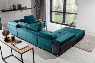 Pehme nurgadiivan Rodrigo, must/kollane price and information | Corner sofas and corner sofa beds | hansapost.ee