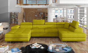 Pehme nurgadiivan Rodrigo, kollane price and information | Corner sofas and corner sofa beds | hansapost.ee