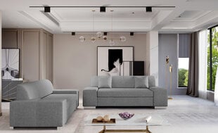 2-osaline pehme mööblikomplekt Porto 2+3, hall цена и информация | Комплекты мягкой мебели | hansapost.ee