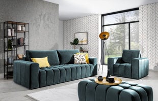 Комплект мягкой мебели из 3 предметов Lazaro, синий цвет цена и информация | Комплекты мягкой мебели | hansapost.ee
