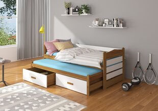 Lastevoodi Adrk Furniture Tiarro, 90x200 cm, valge/pruun цена и информация | Детские кровати | hansapost.ee