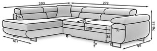 Pehme nurgadiivan Anton, hall price and information | Corner sofas and corner sofa beds | hansapost.ee