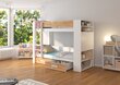 Narivoodi Adrk Furniture Garet, 90x200 cm, valge/pruun цена и информация | Lastevoodid | hansapost.ee