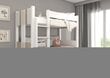 Narivoodi Adrk Furniture Arta koos madratsiga, 90x200 cm, valge/pruun hind ja info | Lastevoodid | hansapost.ee