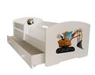 Lastevoodi Adrk Furniture Pepe digger, 80x160 cm, valge цена и информация | Lastevoodid | hansapost.ee