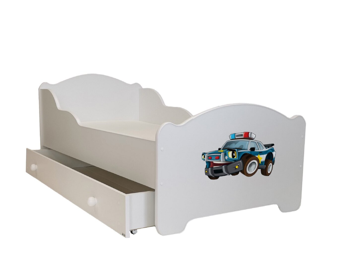 Lastevoodi Adrk Furniture Amadis Police, 80x160 cm, valge цена и информация | Lastevoodid | hansapost.ee