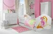 Lastevoodi Adrk Furniture Casimo Girl with unicorn, 80x160 cm, valge цена и информация | Lastevoodid | hansapost.ee