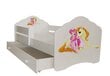 Lastevoodi Adrk Furniture Casimo Girl with unicorn, 80x160 cm, valge цена и информация | Lastevoodid | hansapost.ee