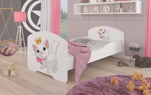 Lastevoodi Adrk Furniture Pepe cat, 80x160 cm, valge цена и информация | Детские кровати | hansapost.ee