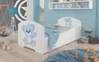 Lastevoodi Adrk Furniture Pepe blue Bear, 80x160 cm, valge цена и информация | Lastevoodid | hansapost.ee