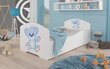 Lastevoodi Adrk Furniture Pepe blue Bear, 70x140 cm, valge цена и информация | Lastevoodid | hansapost.ee