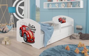Lastevoodi Adrk Furniture Pepe car zigzag, 80x160 cm, valge цена и информация | Детские кровати | hansapost.ee