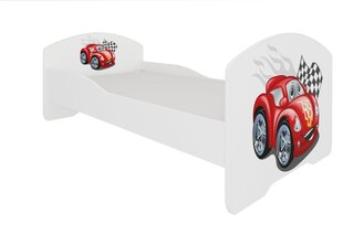 Детская кроватка Adrk Furniture Pepe car zigzag, 80x160 см, белый цвет цена и информация | Детские кровати | hansapost.ee