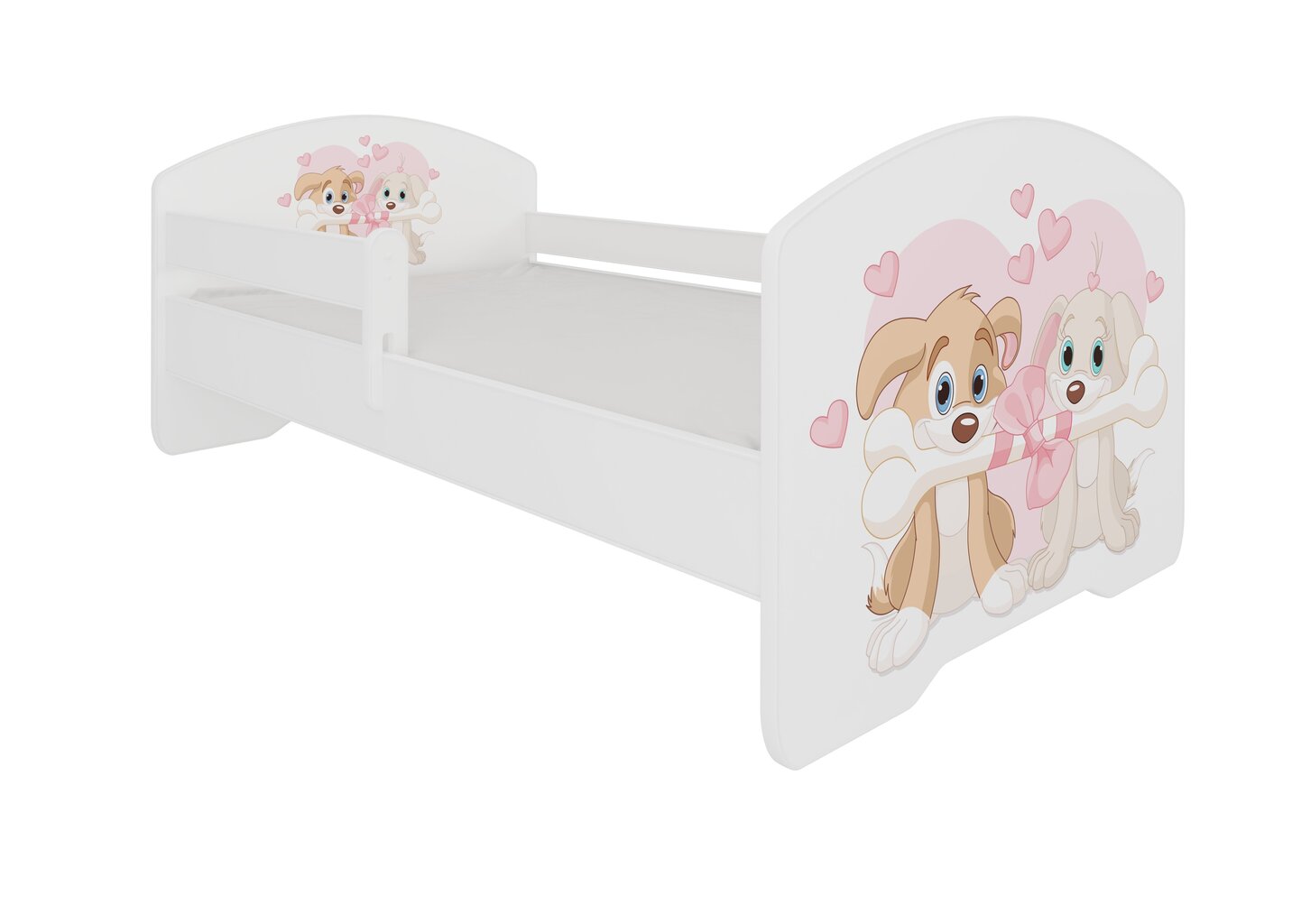 Lastevoodi Adrk Furniture Pepe dogs, 70x140 cm, valge hind ja info | Lastevoodid | hansapost.ee