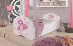 Lastevoodi Adrk Furniture Casimo Girl with Wings, 70x140, valge цена и информация | Детские кровати | hansapost.ee