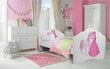 Lastevoodi Adrk Furniture Casimo Princess with horse, 70x140 cm, valge hind ja info | Lastevoodid | hansapost.ee