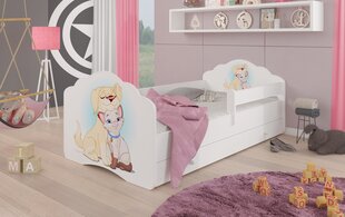 Lastevoodi Adrk Furniture Casimo Dog and Cat, 80x160, valge hind ja info | Lastevoodid | hansapost.ee