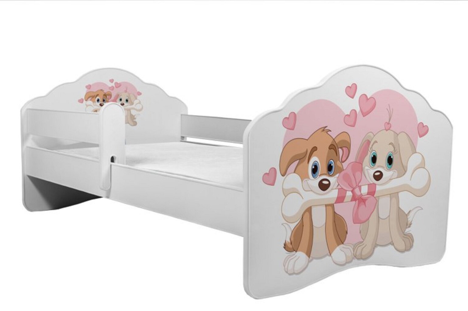 Lastevoodi Adrk Furniture Casimo two dogs, 80x160 cm, valge цена и информация | Lastevoodid | hansapost.ee