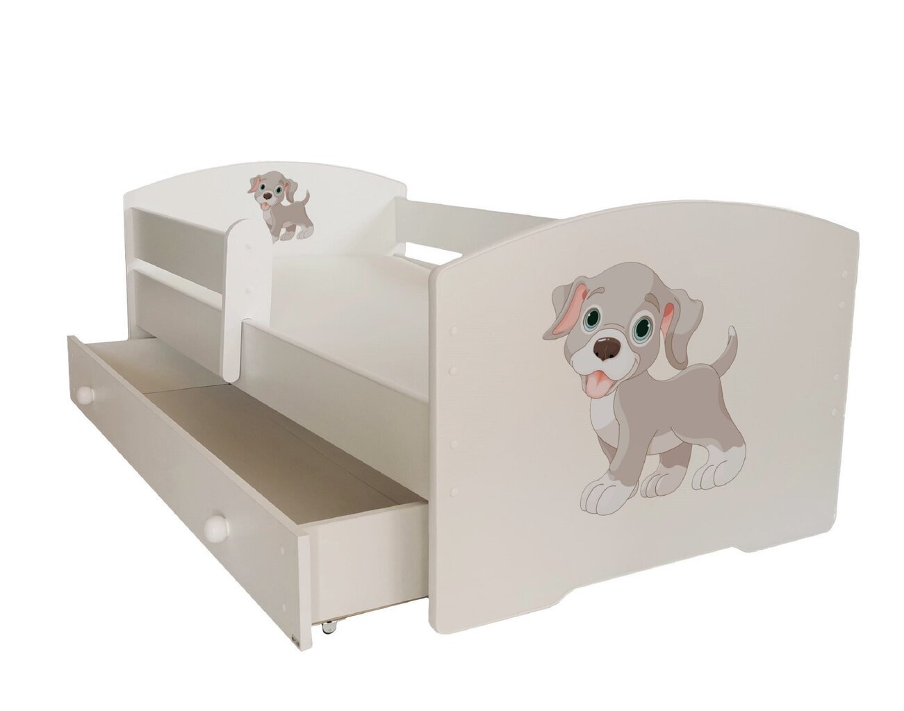 Lastevoodi Adrk Furniture Pepe dog, 80x160 cm, valge hind ja info | Lastevoodid | hansapost.ee