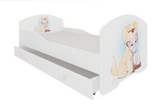 Lastevoodi Adrk Furniture Pepe dog and cat, 80x160 cm, valge цена и информация | Детские кровати | hansapost.ee