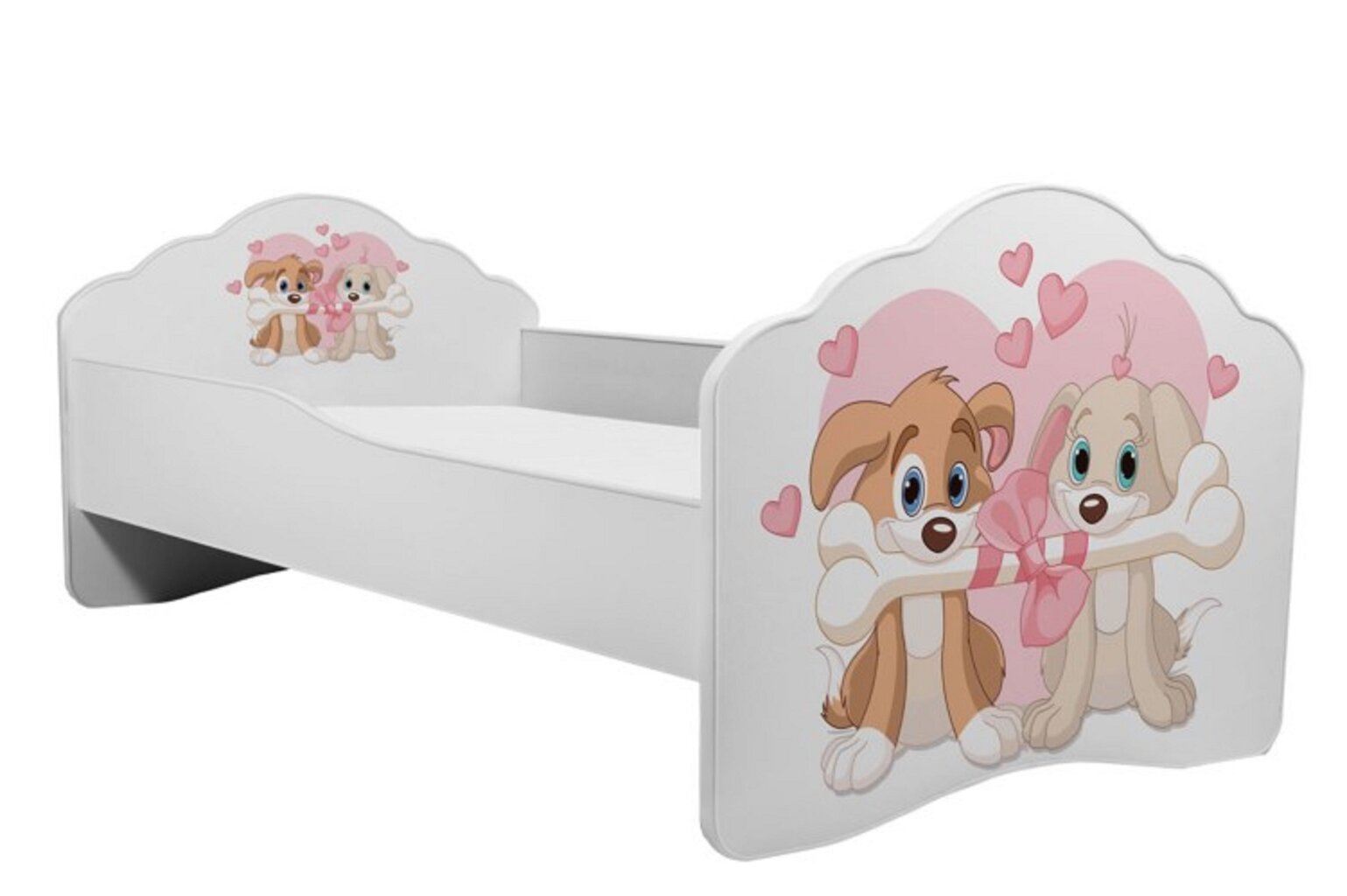 Lastevoodi Adrk Furniture Casimo two dogs, 80x160 cm, valge hind ja info | Lastevoodid | hansapost.ee