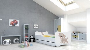 Детская кроватка Adrk Furniture Gonzalo Dog, 70x140 см, белого цвета цена и информация | Детские кровати | hansapost.ee