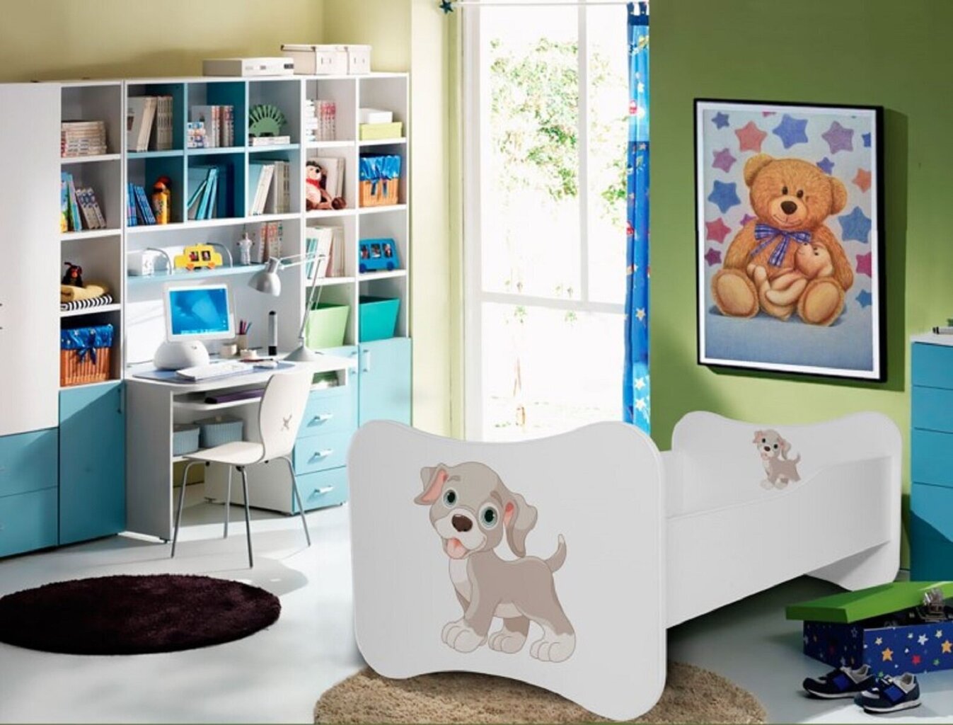 Lastevoodi Adrk Furniture Gonzalo dog, 70x140 cm, valge цена и информация | Lastevoodid | hansapost.ee