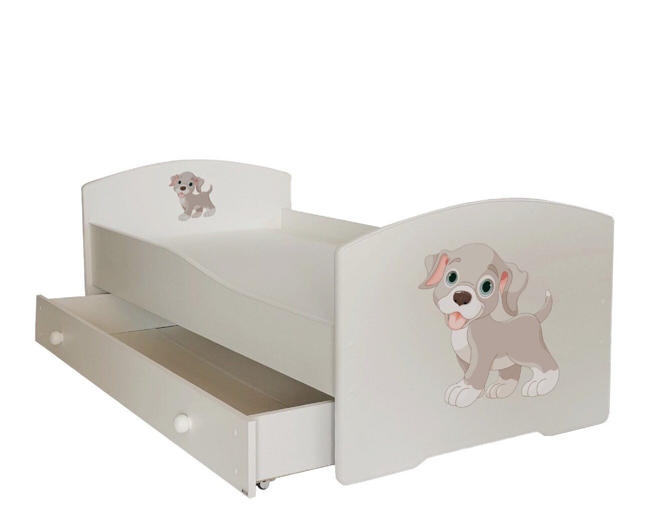 Lastevoodi Adrk Furniture Pepe dog, 80x160 cm, valge цена и информация | Lastevoodid | hansapost.ee