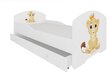 Lastevoodi Adrk Furniture Pepe Lion, 70x140 cm, valge цена и информация | Lastevoodid | hansapost.ee