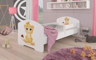 Lastevoodi Adrk Furniture Pepe Lion, 80x160 cm, valge цена и информация | Детские кровати | hansapost.ee