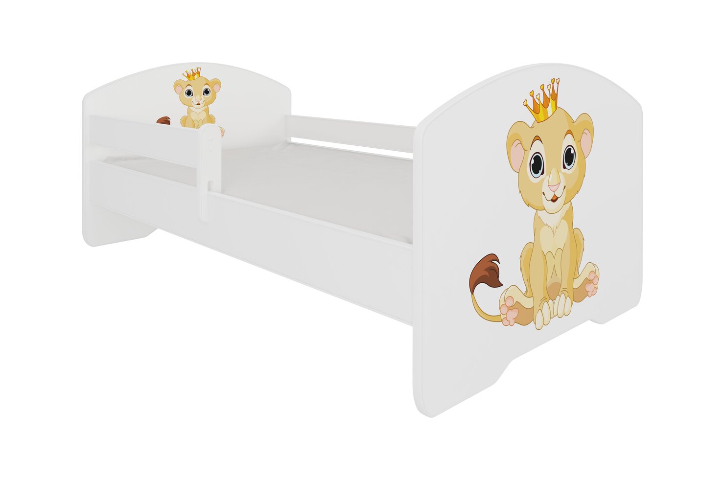 Lastevoodi Adrk Furniture Pepe Lion, 80x160 cm, valge цена и информация | Lastevoodid | hansapost.ee