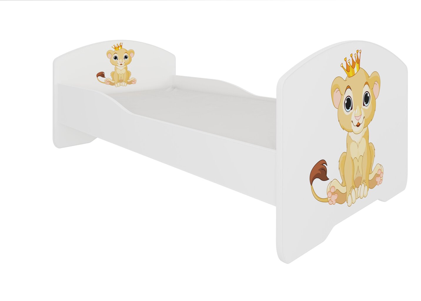 Lastevoodi Adrk Furniture Pepe Lion, 80x160 cm, valge цена и информация | Lastevoodid | hansapost.ee