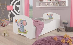 Lastevoodi Adrk Furniture Pepe Elephant, 80x160 cm, valge цена и информация | Детские кровати | hansapost.ee