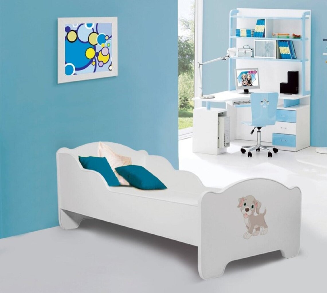 Lastevoodi Adrk Furniture Amadis Dog, 70x140 cm, valge hind ja info | Lastevoodid | hansapost.ee