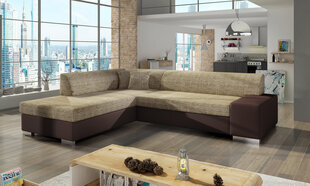 Pehme nurgadiivan Porto, pruun/beež price and information | Corner sofas and corner sofa beds | hansapost.ee