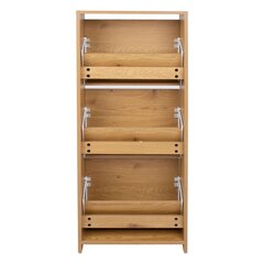 Jalatsikapp Aalborg 49x18xH122cm, tamm price and information | Shoe cupboards, shoe racks | hansapost.ee