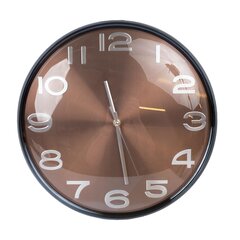 Настенные часы CLASSY D36см, коричневый/серебристый цена и информация | Часы | hansapost.ee